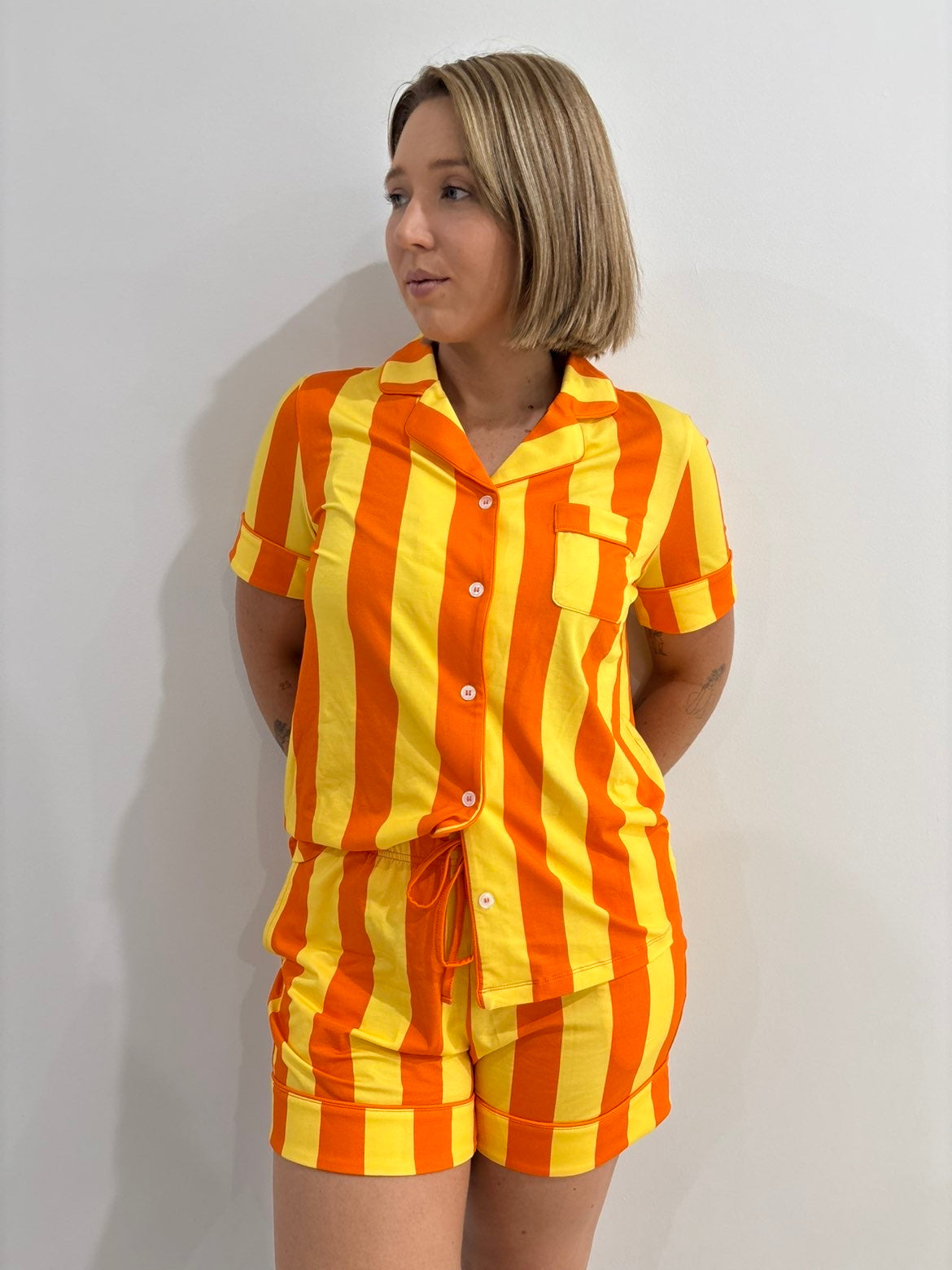 Golden Hour Stripe Sleep Set